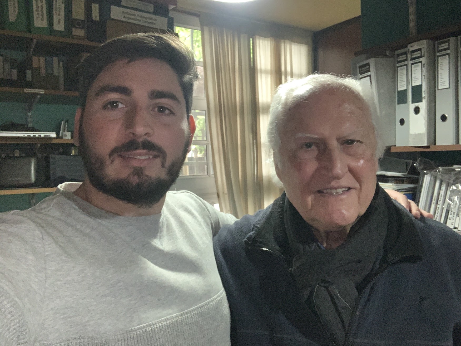 Luca Zampini junto a Pino Solanas